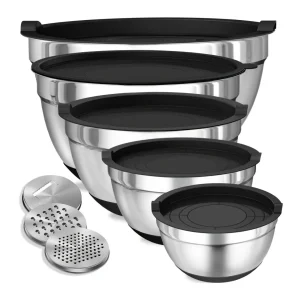 8 pc Stainless Steel Mixing Bowl Set,