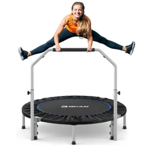 Foldable Mini Trampoline with Adjustable Foam Handle